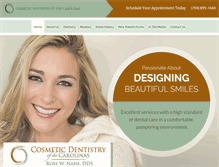 Tablet Screenshot of cosmeticdentistofcharlotte.com